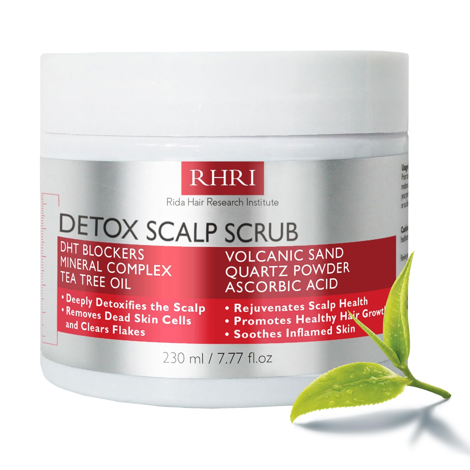 Rida Hair Research Institute Clarifying Heavy Metal Detox Removes Product Build-Up, Dirt, Chlorine Oil Color Safe Sulfate Free (Pre Shampoo Scrub)