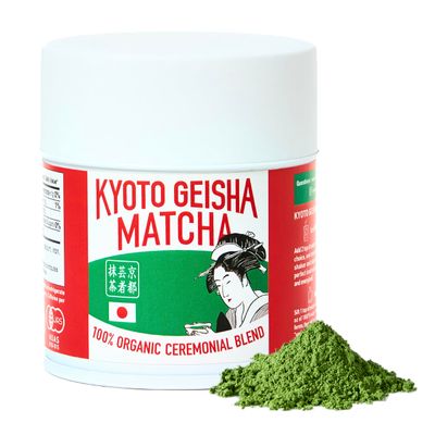 Kyoto Geisha Matcha Japanese Organic Matcha Powder - Ceremonial Grade Matcha - Kyoto Kagoshima Blend - Low Carb Zero Calories (30g)