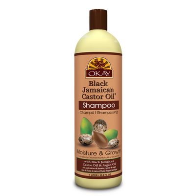 Okay Black Jamaican Castor Oil Shampoo - Jamaican Castor Shampoo for Hair Growth, Natural Moisturizing Shampoo to Strengthen Restore Damaged Hair for Women and Men - 33 Oz