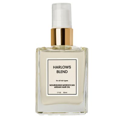 Harlows Blend 100 Pure Luxurious Organic Moroccan Argan Hair Oil, Protective Hair Oil for Dry Damaged Hair and Growth, Hair Serum, Non Greasy Oil Treatment For Hair 1.7 FL oz