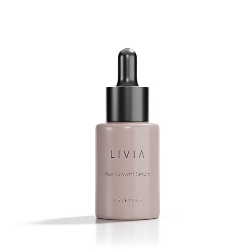 LIVIA Hair Growth Serum - Advanced Hair Strengthening Regrowth Formula - Reduces Shedding, Hair Loss Breakage - Nourishes Scalp, Promotes Thicker, Fuller Healthier Hair- 30ml