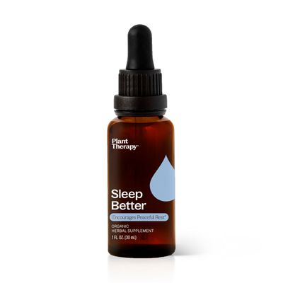 Plant Therapy Organic Sleep Better Tincture 30 mL (1 oz) Supports Relaxation Sleep, Helps Calm a Busy Mind, with Chamomile, Lemon Balm Valerian Extracts