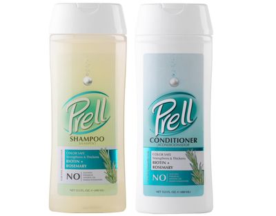 Prell Biotin Rosemary Strengthens Thickens Color Safe Shampoo Conditioner for Fine, Damaged Hair 13.5 fl.oz