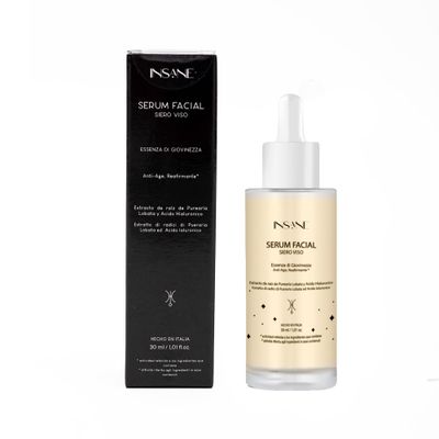INSANE GLOW Youth Essence Brightening Face Serum - Even Skin Tone, Plumping Anti-Aging - Hyaluronic Acid Kudzu Centella Asiatica - Radiant, Glow-Boosting Formula. Dermatologically Tested.