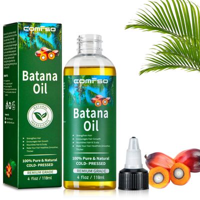 Batana Oil for Hair Growth Dr Sebi Organic,100 Pure Natural Raw Batana Lightweight Hair Oil Treatment For Thicker Stronger Hair - Hair Loss, Repair 4 FL OZ