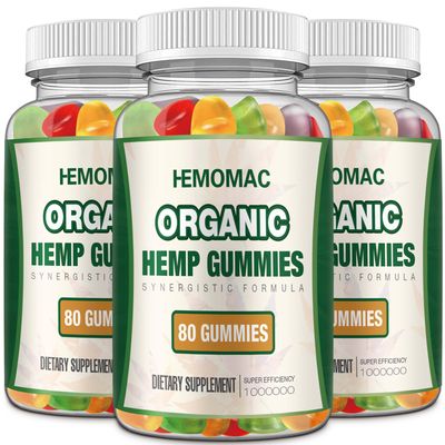 (3 Packs) Organic Hemp Gummies High Potency Edibles Hemp Oil Gummy Supplement for Sleep Anxiety Pain, Advanced Extra Strength - Extract from Hemp Plant Vegan, Non-GMO