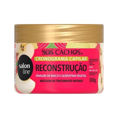 Salon Line - Linha SOS Cachos (Cronograma Capilar) - Mascara de Reconstrucao 300 Gr - (SOS Curls (Capillary Schedule) - Reconstruction Mask Net 17.63 Oz)