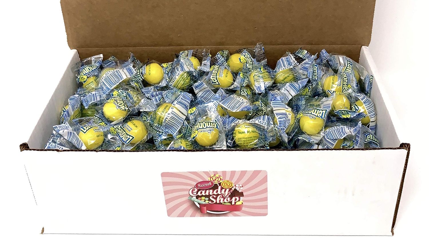 SECRET CANDY SHOP Lemonhead Lemon Candy, Hard Candy in Box, 3LB Bulk (Individually Wrapped)