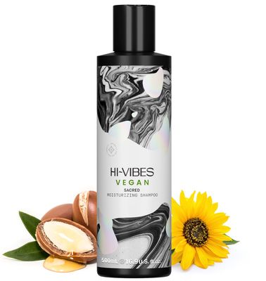 MOEHAIR Hi-Vibes Argan Oil Moisturizing Shampoo Infused with Sunflower, Avocado Oil Hydrates Nourishes Hair Repairs Damage Softens Hair Vegan, Paraben Sulfate Free (16.9 Oz. Fl)