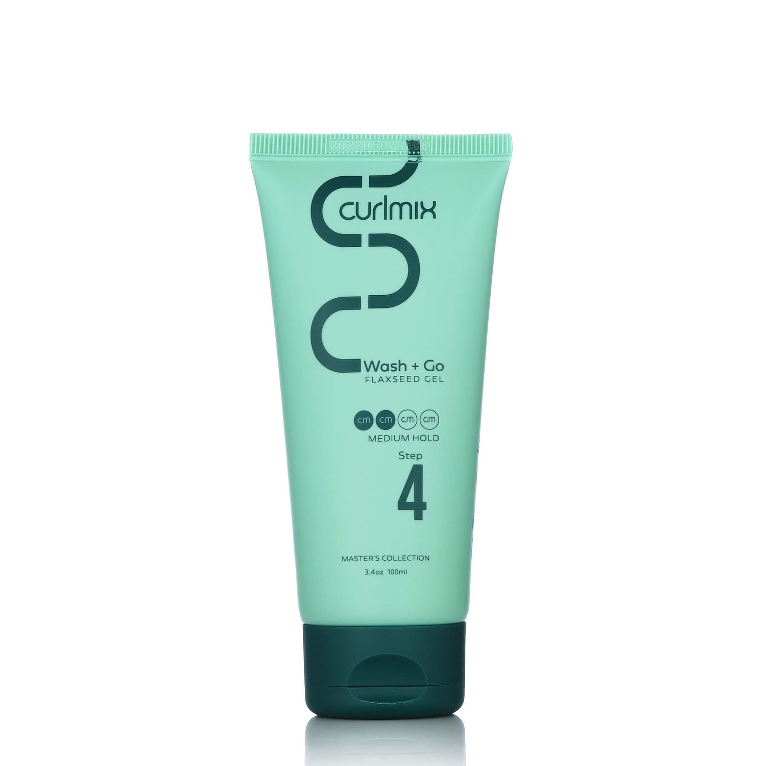 CurlMix Medium Hold Flaxseed Gel for Curly Hair - Travel Size Sample 3.4 oz - Defines Elongates Curls without Dryness or Flaking