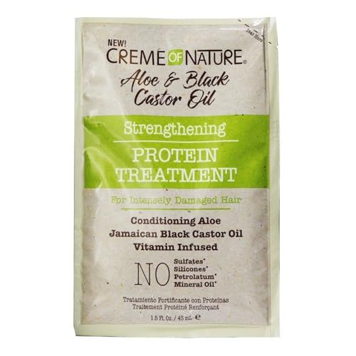 Protein Treatment by Creme of Nature, With Aloe Vera Juice, Jamaican Black Castor Oil, 1.5 Oz