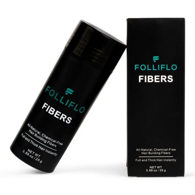 Folliflo Hair Fibers - Thinning Hair Solution - Fiber Spray Filler Powder (Medium Brown)