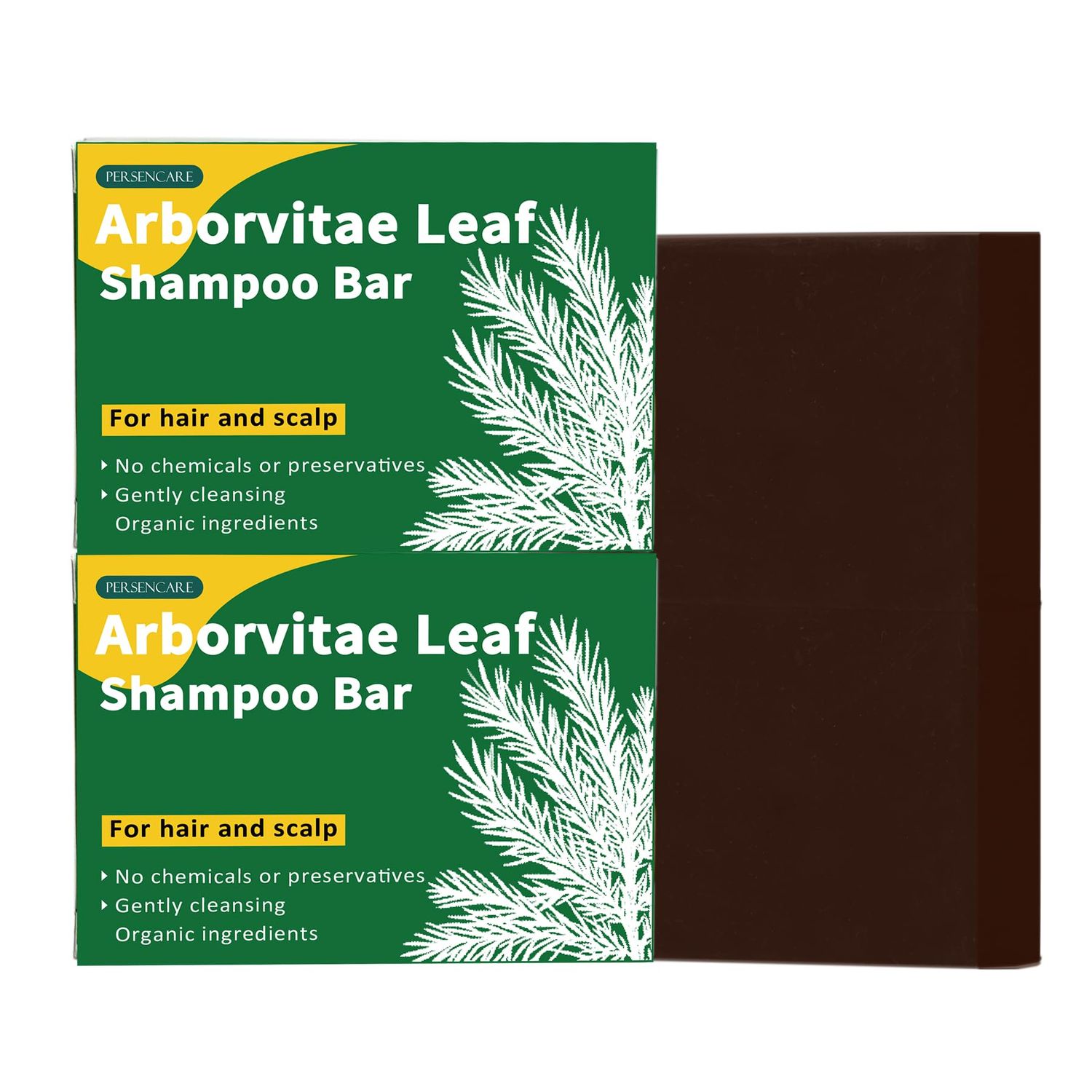 VAEYAE Arborvitae Leaves Shampoo and Conditioner Bar For Hair Growth Thickening, Men Women Hair Regrowth Product, Strengthen Hair Root, Eliminate Oiliness, All Natural Scalp Care Solid Soap 2 Pcs