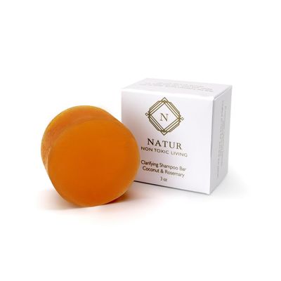 Natur Shampoo Bar - Salon Quality Natural Ingredients, Non-Toxic, Vegan, Paraben-Free, Zero Waste Essential Oils, Smooth Deep Cleansing, Promotes Hair Growth Care Coconut and Rosemary 3 oz