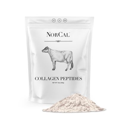 Norcal Hydrolyzed Collagen Peptides, 12oz 20g Protein, 0g CarbsFat Grass-Fed Brazilian Cows for Easy Mixing Bioavailability US GMP Certified