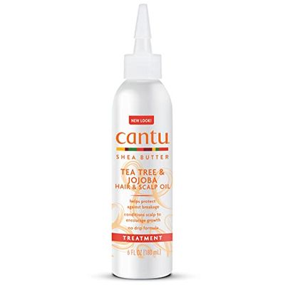 Cantu Tea Tree Jojoba Hair Scalp Oil with Shea Butter, 6 fl oz