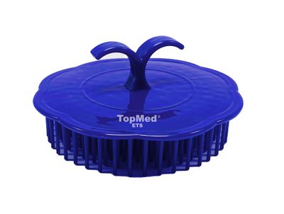TOPMED ETS Hair Scalp Exfoliator Brush, Dandruff Cleaning Brush, Shower Scalp Shampoo Brush for Home, Office, Travel and Pets Pack of 2 (Purple Blue)