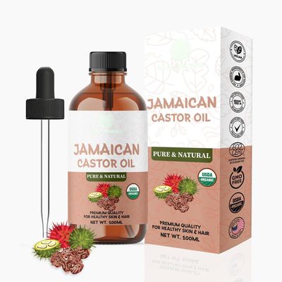 ABBASI CO Jamaican Black Castor Oil - 100 Pure Organic, Cold-Pressed for Hair Growth, Skin Hydration, Eyelash Eyebrow Enhancement - Natural Pain Relief Moisturizer