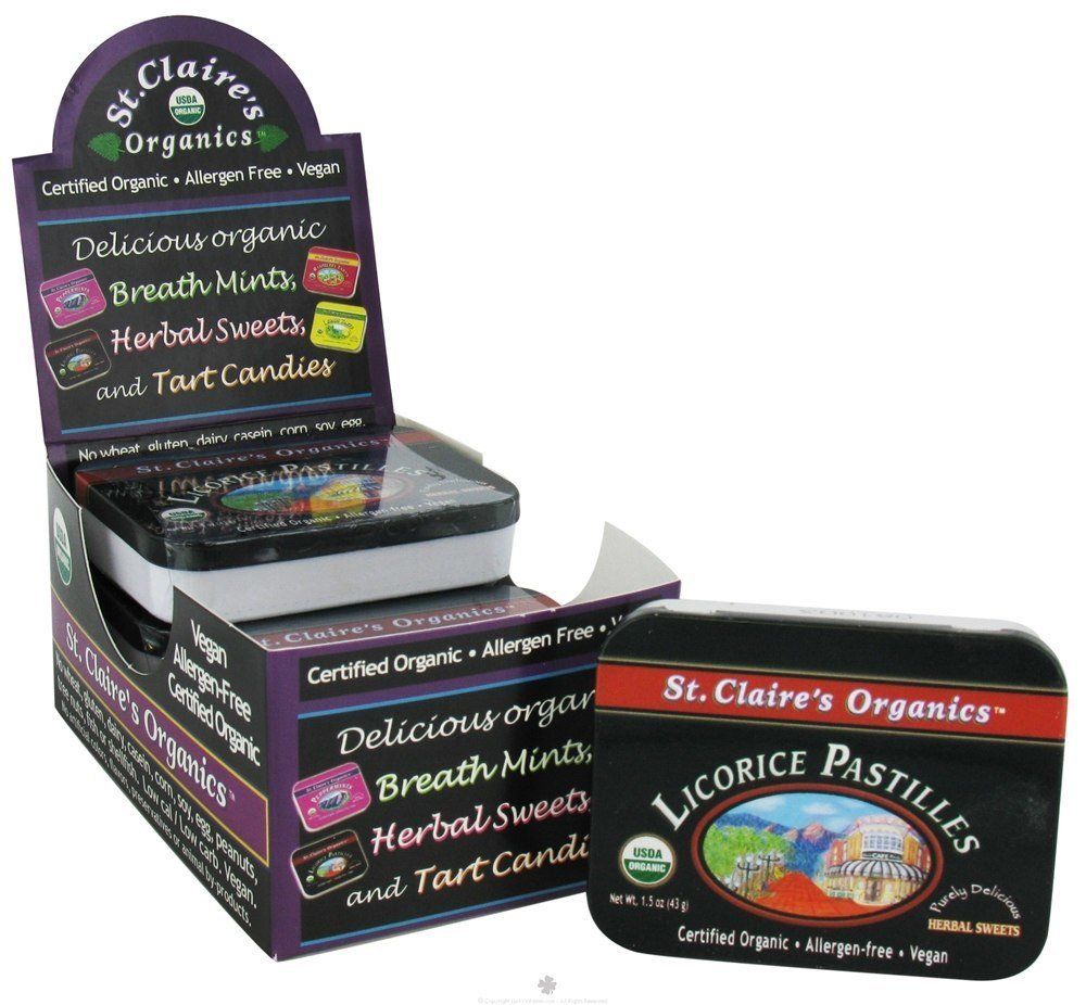 ST CLAIRES Organic Licorice Sweets Tin, 1.5 OZ