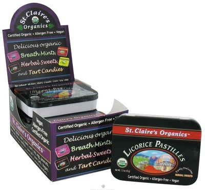 ST CLAIRES Organic Licorice Sweets Tin, 1.5 OZ