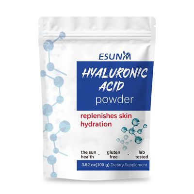 ESUNM Hyaluronic Acid Powder for Skin Care,Low Molecular Weight, Cosmetics Grade Skin Hydration and Moisture Support Supplements,Water Soluble Moisturizing Ingredient for DIY Facial Serum 3.52 oz