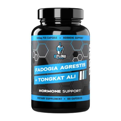 eFlow Nutrition Fadogia Agrestis Tongkat Ali - 2-in-1 Natural Performance Supplement for Health and Wellness - Hormone, Energy, Mood Support - Extract Powder (60 Capsules)
