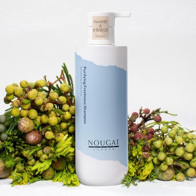 Nougat Purifying Freshness Shampoo, Regrowth Anti Hair Loss, Hydrating Strengthening Hair, SLS Paraben Free, Refresh Delicate Perfume,Amino Acid Formula, Silicone-Free, Balances Oil and Water