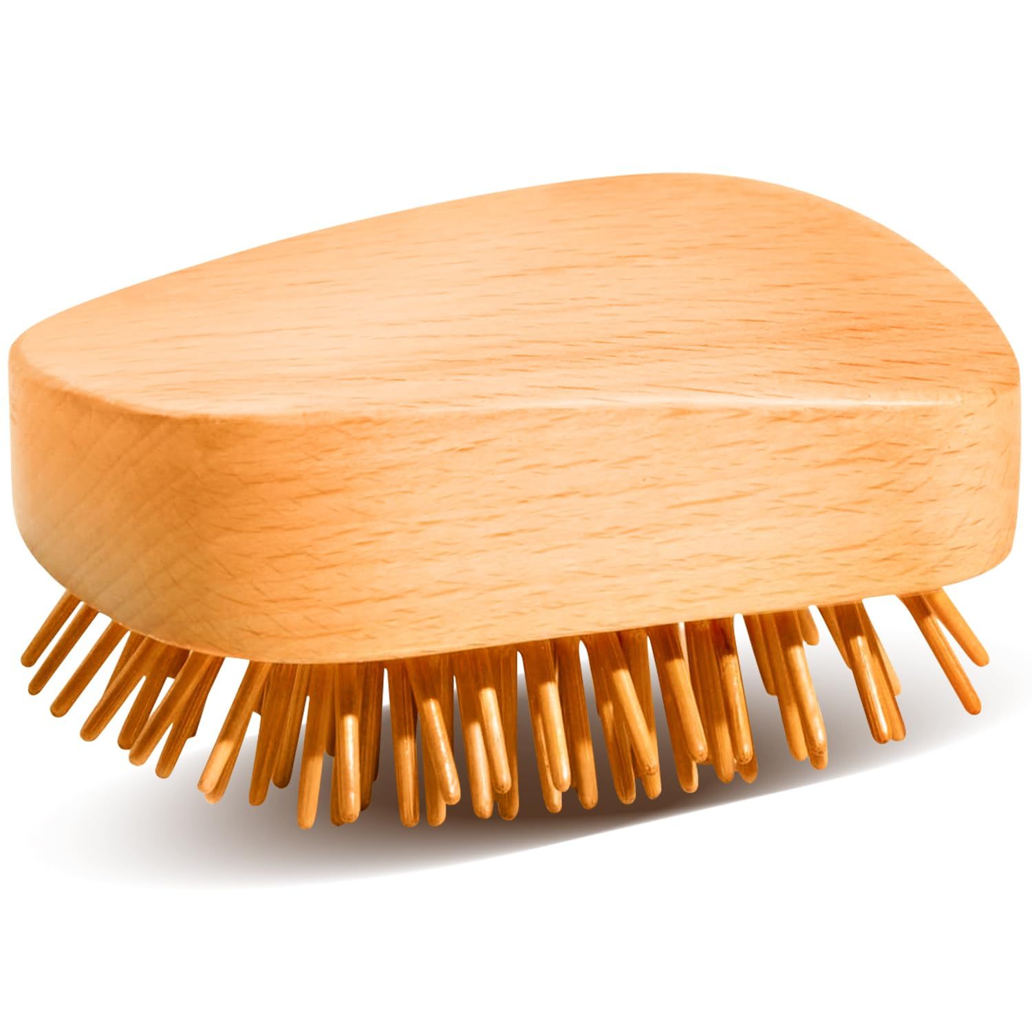 JiedHiur Wooden and Bamboo Hair Brush, Natural Material Air Cushion Brush Detangling Brush for Women, Men and Kids, Massager Hair Brush for Hair Growth