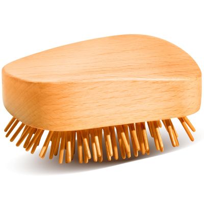 JiedHiur Wooden and Bamboo Hair Brush, Natural Material Air Cushion Brush Detangling Brush for Women, Men and Kids, Massager Hair Brush for Hair Growth