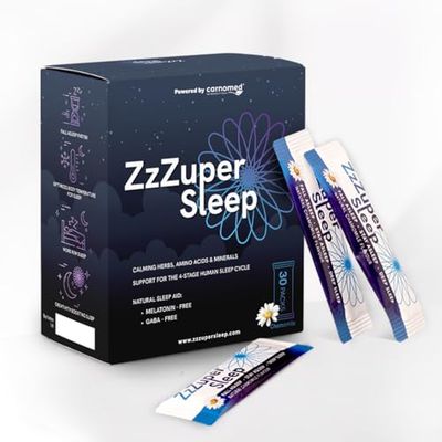 ZzZuper Sleep - Melatonin GABA Free, Natural Sleep Supplement, Sleep Aid, On A Mission to Help You Sleep Better, 11 Natural Ingredients, Fall Asleep Faster, More REM Sleep, Transparent