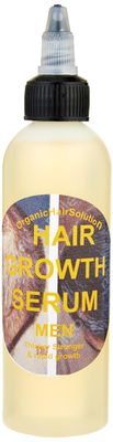 Organic Hair Solution-Men Hair Growth Serum -For Stronger, Thicker Longer Hair-Scalp Hair Strengthening Oil with Biotin Castor, Jojoba seed, Argan for Split Ends and Dry Scalp (4 oz)