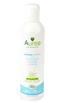 Aurea Aloe Vera Shampoo - Moisturizes And Soothes Hair Fibres - Restores Volume To Your Hair - Accelerates Hair Growth - Respects The Natural pH - Suitable For All Hair Types - 8.4 Oz