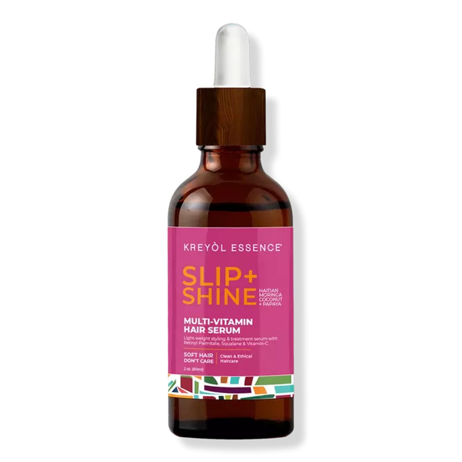 Kreyol Essence - 2 Oz Protect Shine Hair Serum, Lightweight Moringa Oil Treatment, Multivitamin Hair Serum, Haitian Black Castor Oil, Grape Seed, Squalane and Argan Oil