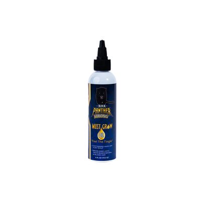 Must Grow Oil by Black Panther Strong, Hair Growth Oil for Men and Women, Roots, Scalp and Edges Treatment for Thinning or Breaking Hair Natural Hair Products 4 oz