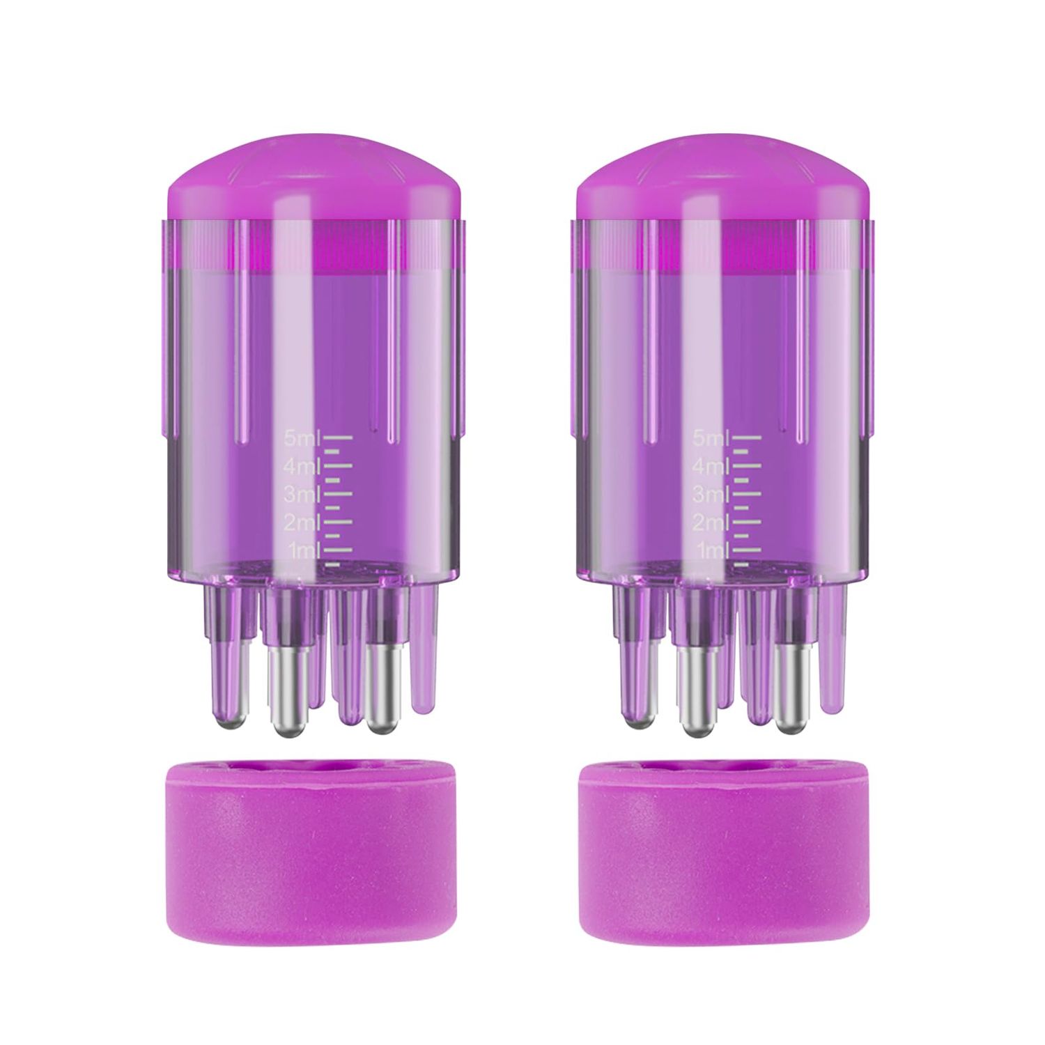 GTUDOR 2Pcs Scalp Applicator Comb, Hair Oil Applicator Brush, Oil Applicator Bottle for Hair Growth, Follicle Care Treat, Hair Loss Thinning (Purple)