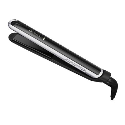 Remington Pearl Pro Ceramic Flat Iron Hair Straightener, 1-inch Floating Plates, Fast 30 Second Heat up, Black White