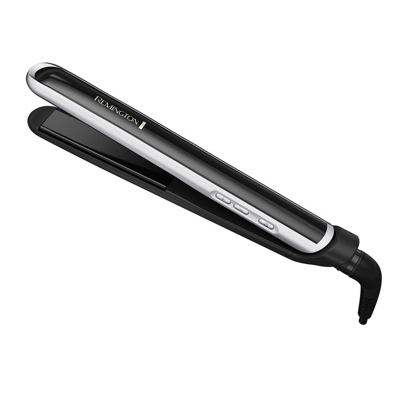 Remington Pearl Pro Ceramic Flat Iron Hair Straightener, 1-inch Floating Plates, Fast 30 Second Heat up, Black White