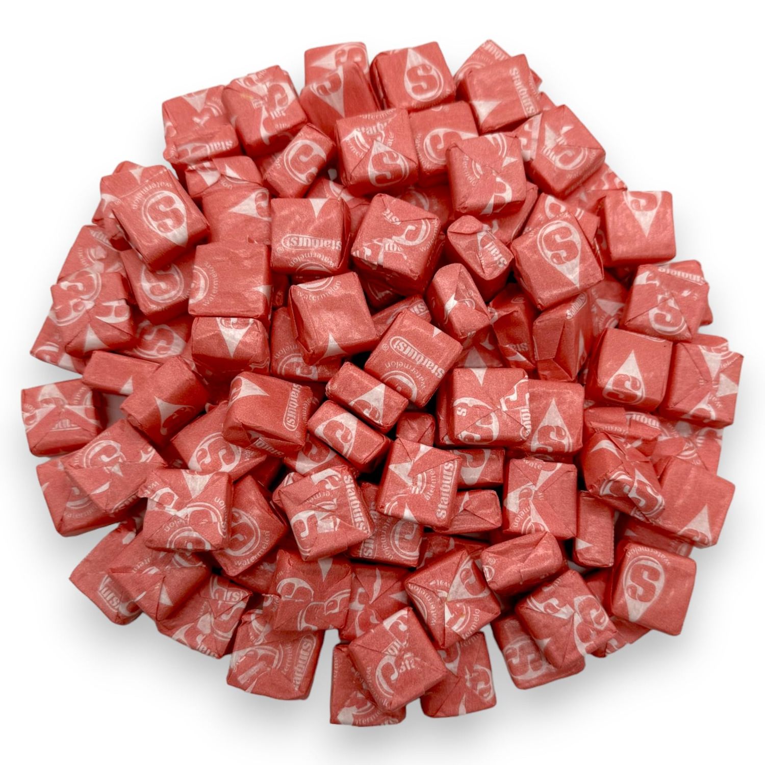 Juicy Watermelon Starburst - 1.5 lbs Watermelon Flavor Starburst Individually Wrapped Chewy Candy in Bulk Bag - Ideal for Parties, Events, and Candy Buffets - Delicious Watermelon Flavor(24 Oz)