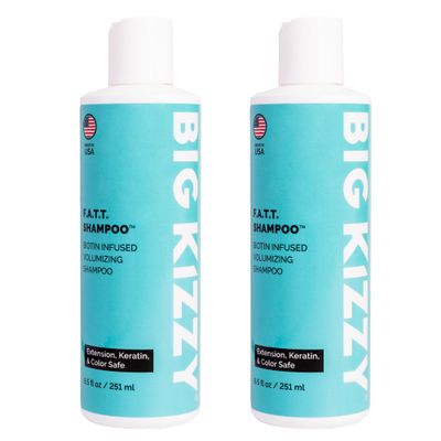 Volumizing Biotin Shampoo Set of 2, 8.5oz - Color, Keratin Treatment, Hair Extension Safe. Sulfate, Paraben Oil Free, Body Building, Thickening Gentle Hair Care