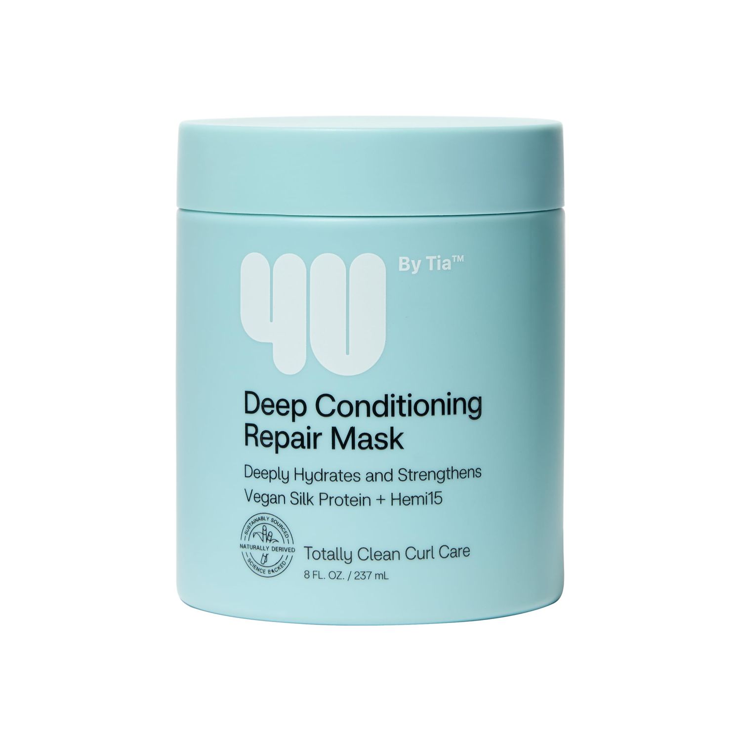 4U by Tia Deep Conditioning Hair Mask - Gardenia Hemi-15 Hair Mask for Damaged Hair - Sulfate Free Paraben free Mask for Hair Curly, Coily, Kinky Hair (8 fl oz)