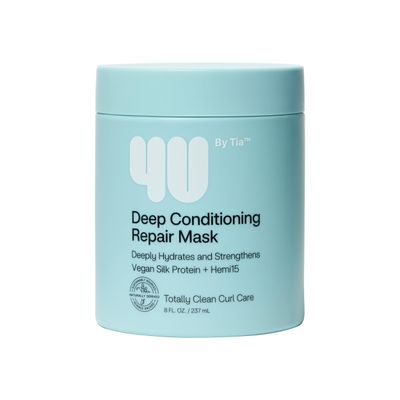 4U by Tia Deep Conditioning Hair Mask - Gardenia Hemi-15 Hair Mask for Damaged Hair - Sulfate Free Paraben free Mask for Hair Curly, Coily, Kinky Hair (8 fl oz)