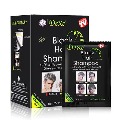 Yuolita 10 PCS Hair Dye Shampoo for Men Women, Black, Natural Hair, Instant Hair Dye, Lasts 30 Days, Great Choice for Woman Man