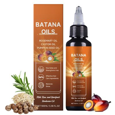 Batana Oil for Hair Growth - 4-in-1 Liquid Formula Rosemary Castor Pumpkin Seed Oil Strengthens, Nourishes Damaged Hair Natural Hair Regrowth for Thinning Hair
