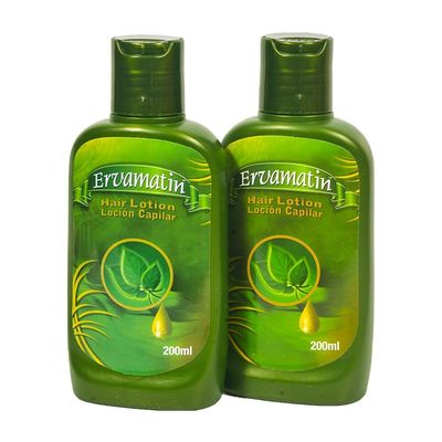 Ervamatin Hair Lotion - Natural Formula that Thickens, Strengthens Restores Hair, Targets Appearance of Thinning, Nourishes Revitalizes All Hair Types - Pack of 2 x 200ml
