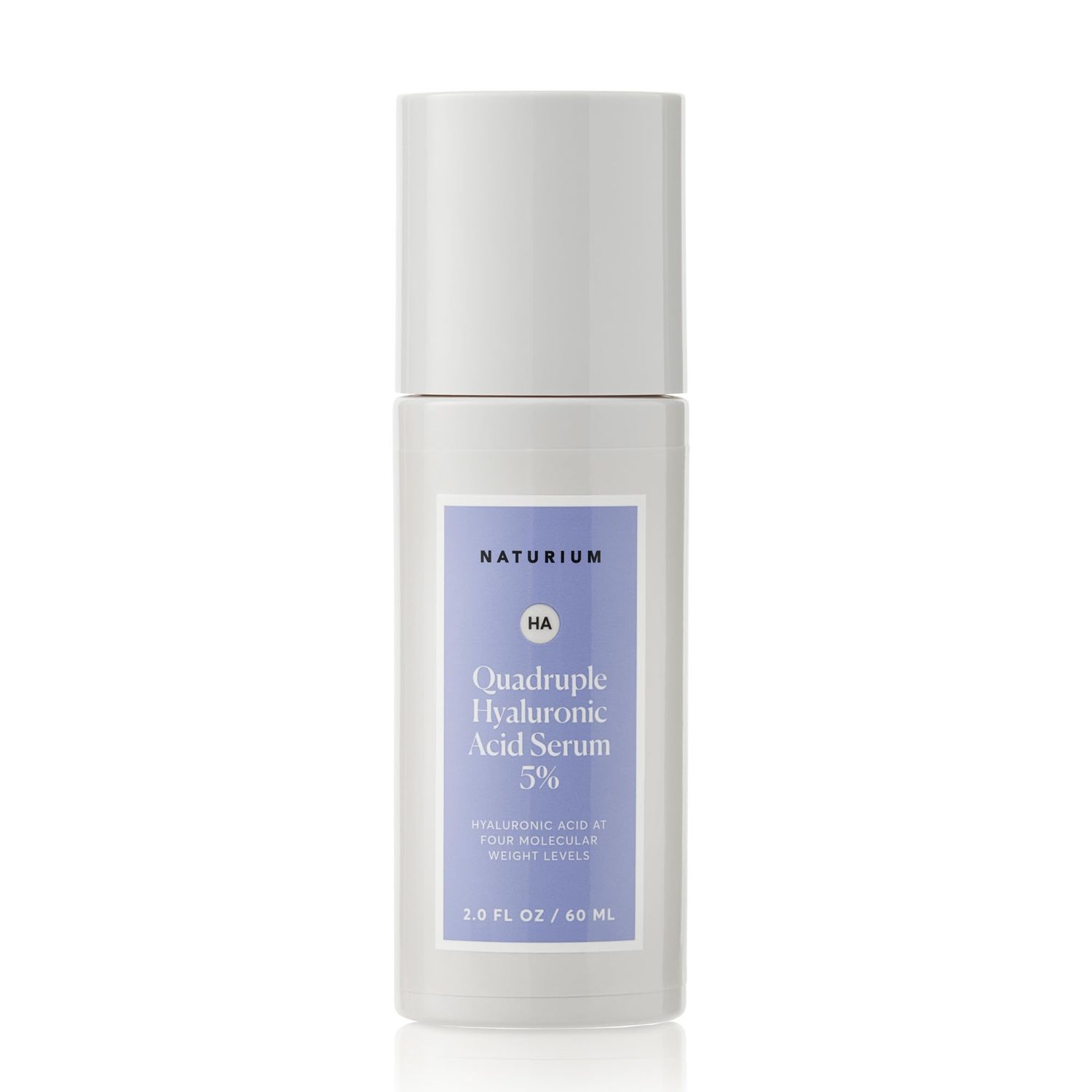 Naturium Quadruple Hyaluronic Acid Serum 5 Jumbo, Hydrating Plumping Face Serum, Anti-Aging Moisturizing Skin Care, Fragrance-Free, 2 oz