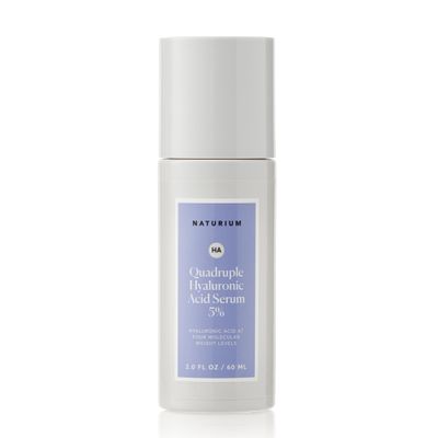Naturium Quadruple Hyaluronic Acid Serum 5 Jumbo, Hydrating Plumping Face Serum, Anti-Aging Moisturizing Skin Care, Fragrance-Free, 2 oz