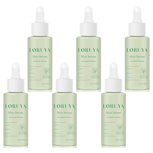 Hair Growth Serum Women, Hair Scalp Serum Infused with Rosemary Oil for Thinning Hair, Hair Loss Treatments for Women to Promote Thicker Fuller Hair (1.69 Fl Oz (Pack of 6))