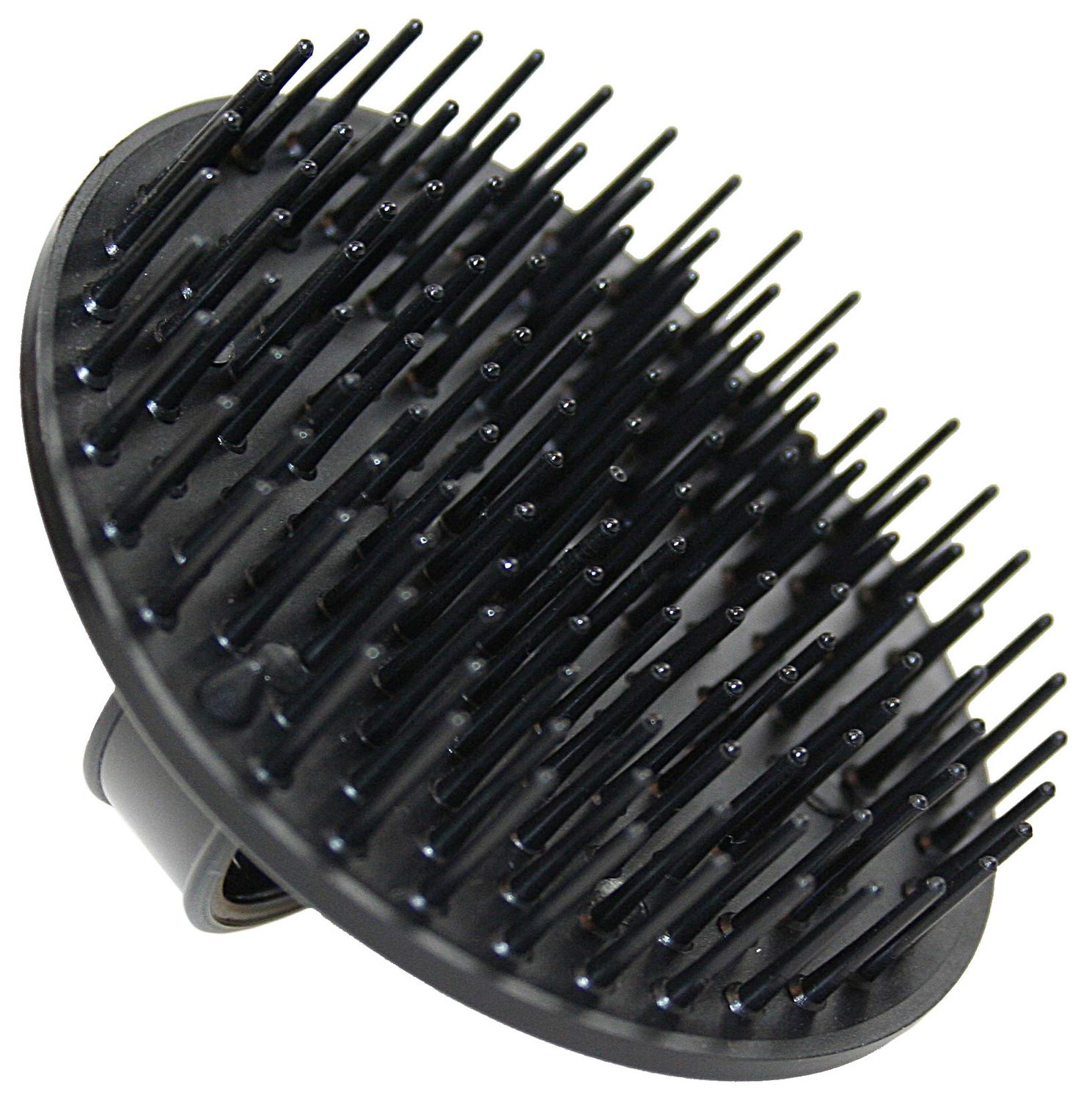 Jack Dean by Denman (Black) Scalp Massager and Detangling Hair Brush for Thick or Thin Hair, Curly or Straight Hair - use in the Shower or Bath - Head and Beard Scrubber - For Women and Men, D6