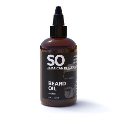 SO Jamaican Black Castor Oil Fast Absorbing, Promote Beard and Hair Growth, Best Oil For Men&#39;s All Hair Textures, Strong Healthy, Brown, Bamboo Lotus, 4 Fl Oz