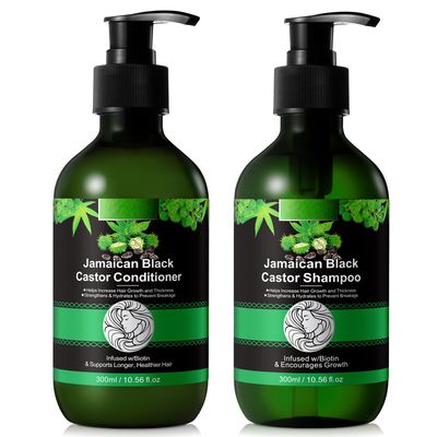 Jamaican Black Castor Shampoo and Conditioner Set, Shampoo Conditioner for Hair Growth and Strengthener, Infused with Jamaican Castor Oil to Help Increase Hair Growth and thickness for Women Men.